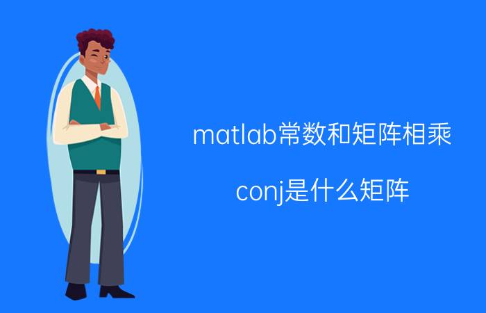 matlab常数和矩阵相乘 conj是什么矩阵？